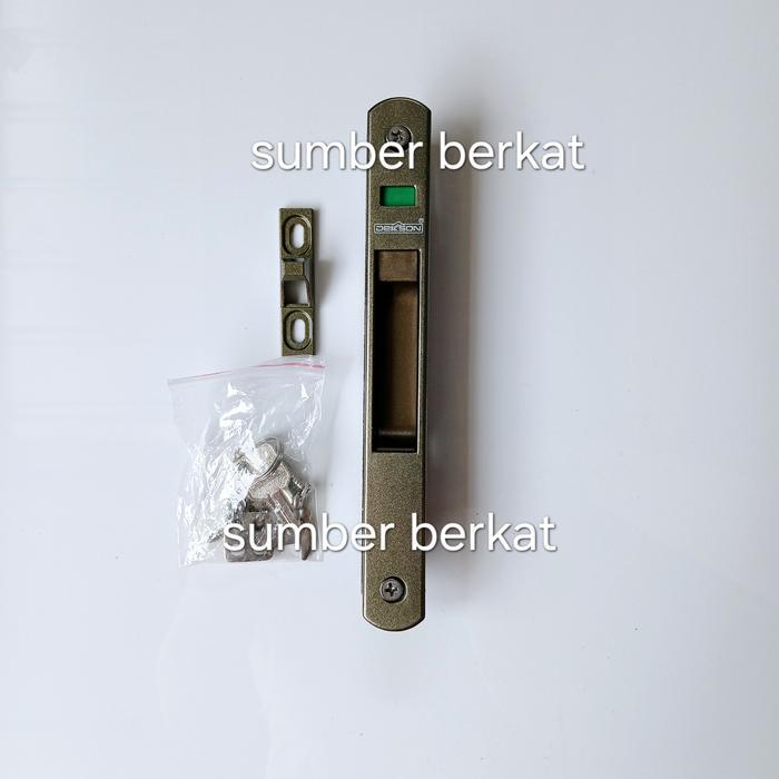 Kunci sliding aluminium dekson ra6 coklat , kunci dekson ra6 coklat