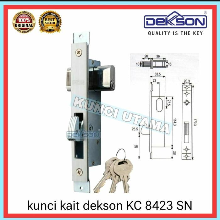kunci kait dekson Kc 8423 kunci pintu sliding geser dekson 1set