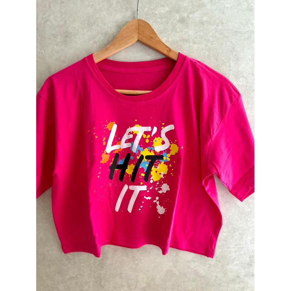 LUBBY BAJU KAOS CROP TOP ZUMBA AEROBIC GYM FITNES SENAM YOGA RUNNING LARI LINE DANCE POUNDFIT WANITA