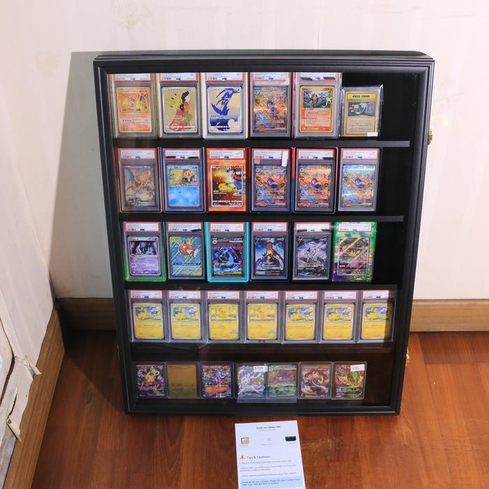 Lemari Display Kartu Graded PSA BGS CGC Rak Pajang Display TCG Pokemon NBA One Piece Yugioh 35 PSA