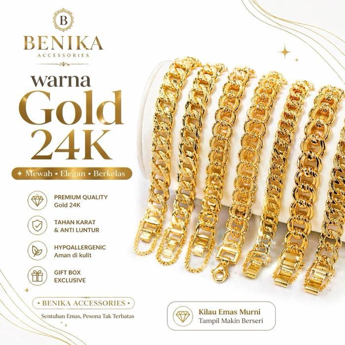 Benika Accesories - Gelang Tangan Rantai Wanita Xuping Jewellry Coco Lipan - Korean Style Anti Karat