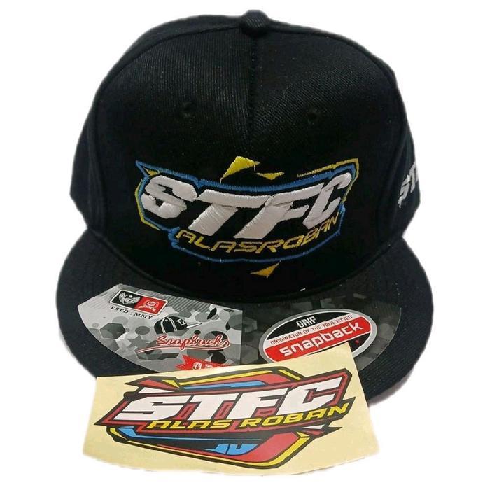 SNAPBACK STFC ALASROBAN Topi Snapback Bordir Logo Timbul Bahan Kanvas Daimaru Warna Hitam All Size A