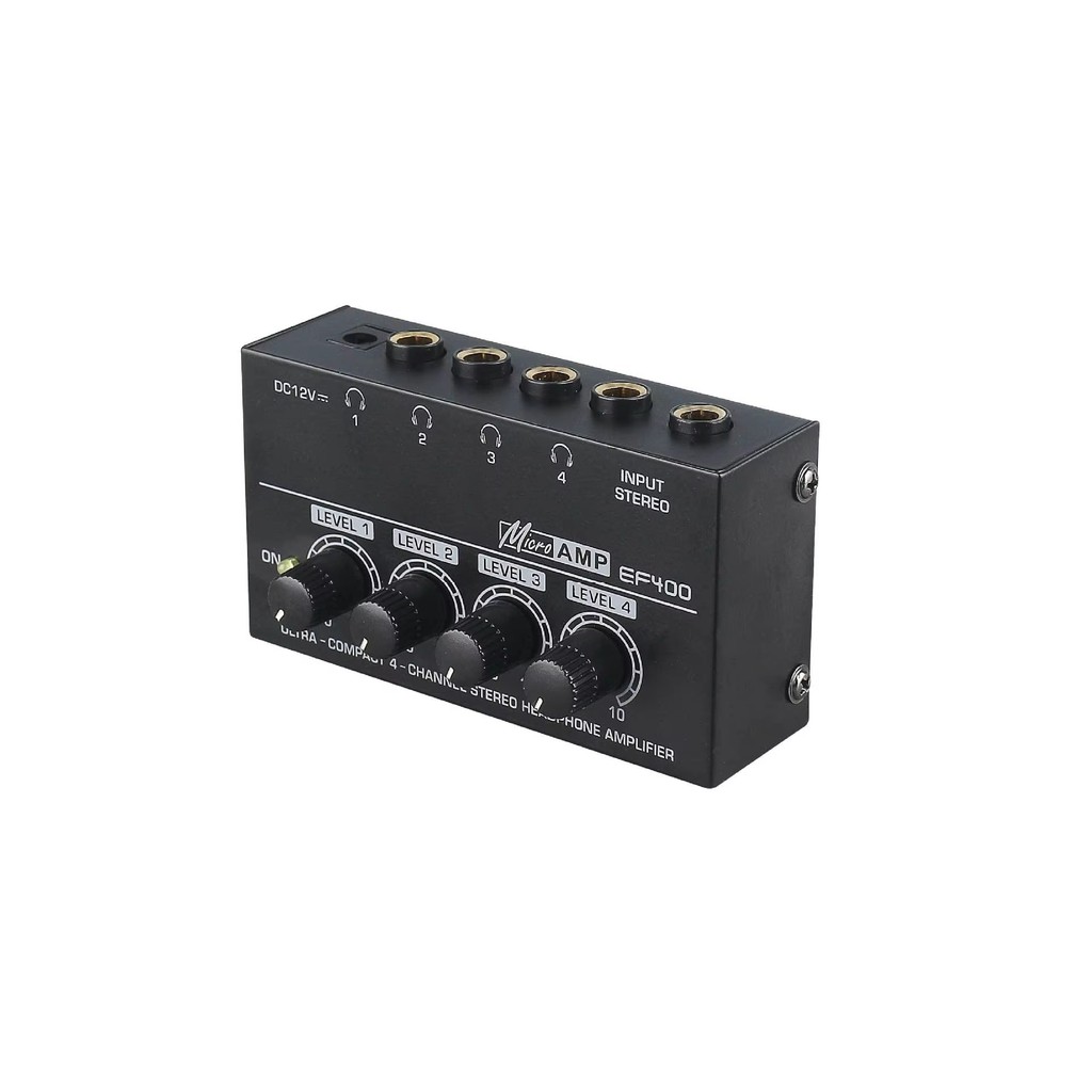 Headphone Amplifier Ultra-Compact 4 Channels Mini Amplifier