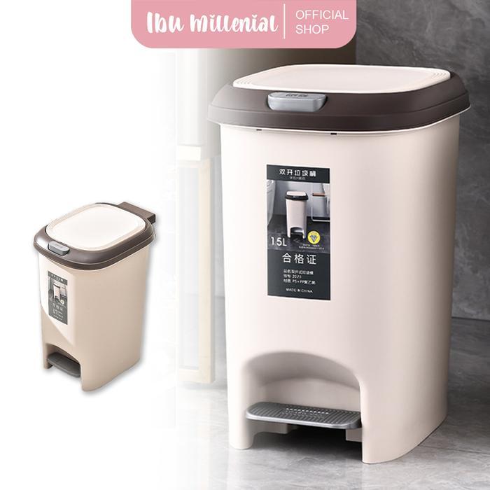IBUMILLENIAL Tempat Sampah Injak Kaki Tempat Sampah Dapur Penyimpanan Sampah Organizer Rumah Dengan