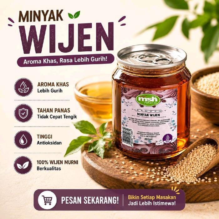 Msh Minyak Wijen 200Ml , Minyak Wijen Premium , Minyak Wijen Alami