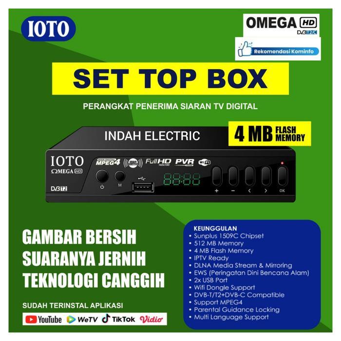 Set Top Box Ioto Omega 4Mb Full Hd Dvb T-2 Tv Digital