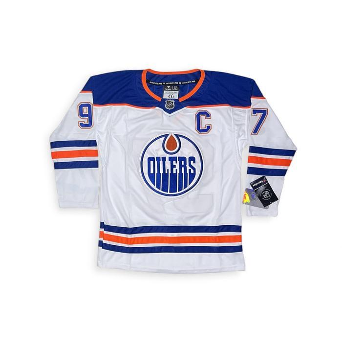 Baju Jersey NHL Hockey Edmonton Oilers Connor McDavid 97 Home Sport Dewasa Import Authentic Limited