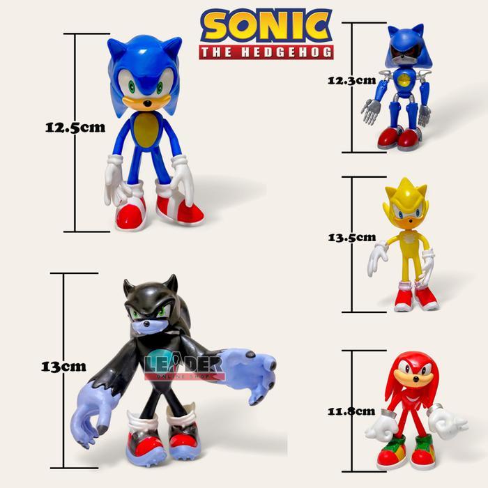 HOT SALE SONIC THE HEDGEHOG ACTION FIGURE SET 5 PCS 13CM WEREHOG KNUCKLES MILES METAL MAINAN