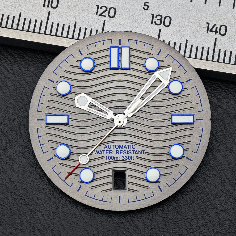 31.7MM diameter dial 6 o'clock illuminated dial suitable for NH series 35 36 movement watch
