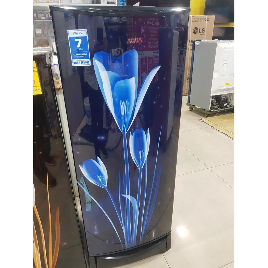 KULKAS JEPANG 1 PINTU AQUA AQR-D190LB MOTIF BUNGA NEW 2021