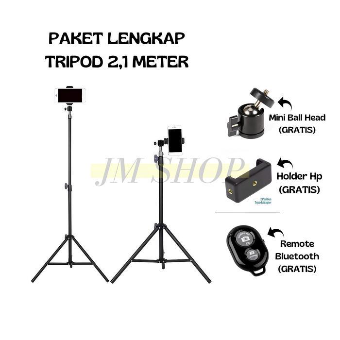 Tripod Hp / Tripod 2 Meter / Tripod 2.1 Meter / 2.1M 2,1M Holder Hp Murah / Tripod 2.1M For
