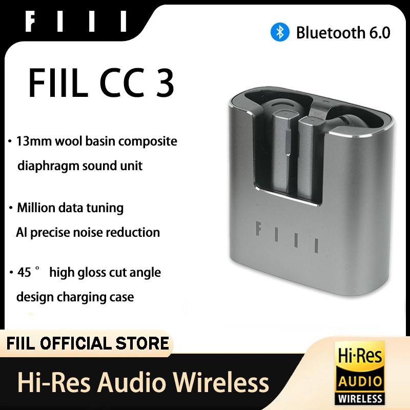 FIIL CC3 Half In Ear Noise Reduction Bluetooth 6.0 Earphones 2026 AI Active Noise Reduction