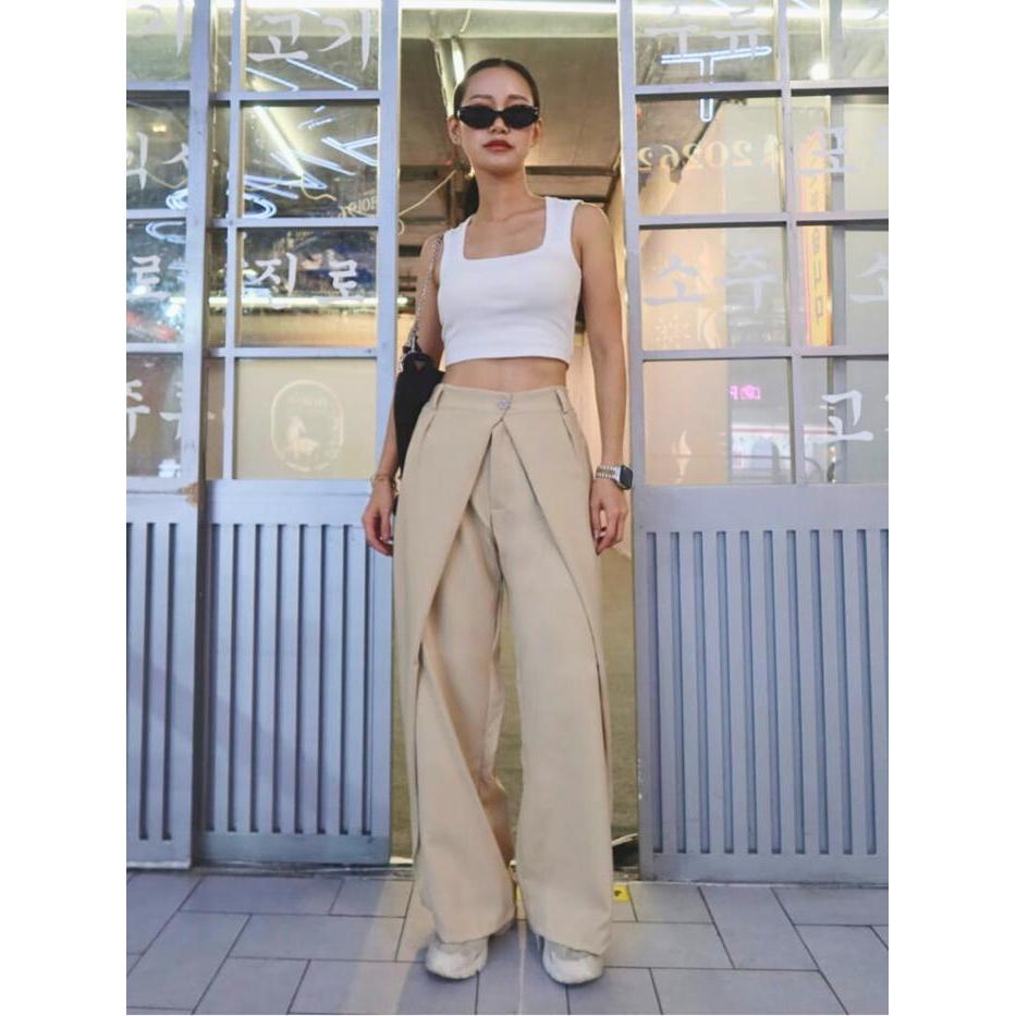 ALOHA Becker Pants Celana Barrel Open layer Wanita Berrel Pants kekinian y2k Pants Celana panjang