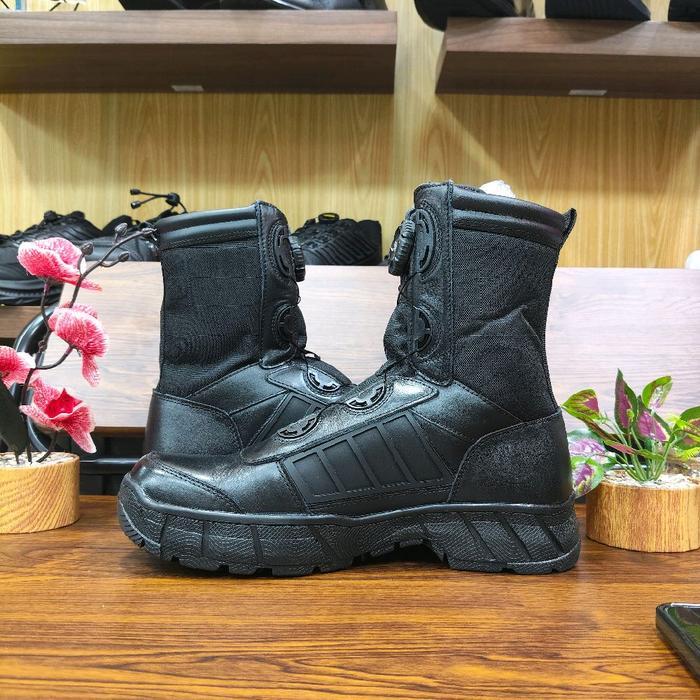 Sepatu PDL Tali Putar POLRI PMJ Terbaru Jatah Dinas Lapangan Kulit Asli BOA System