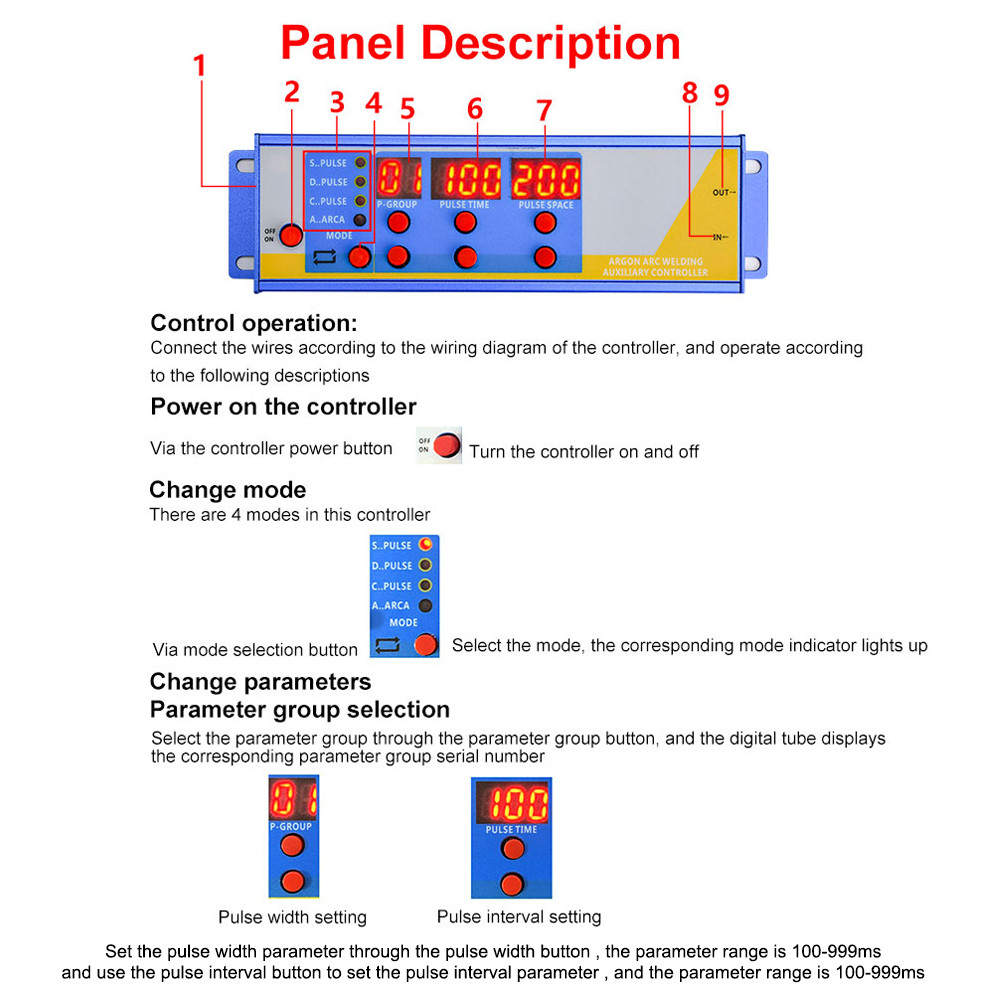 TIG Welding Modified Cold Welding Machine Controller Argon Arc Welding Pulse Controller Auxiliary