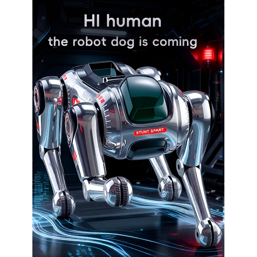 Teeggi Multifunction RC Mechanical Dog Electric RC Intelligent Robot Dog Educational Toy Bionic