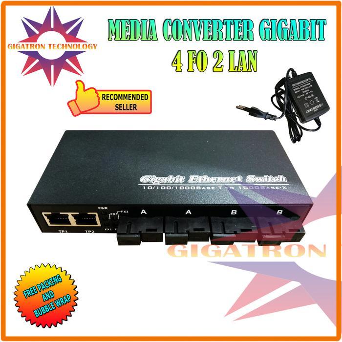 Switch Fiber Optik Ethernet Fiber Switch Gigabit 4 Fo 2 Lan Terlaris