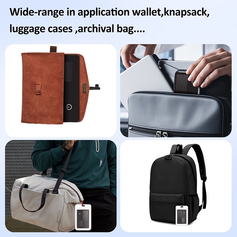 Wallet Tracking Card IP68 Waterproof for luggage handbag Passport long battery life Chargeable works