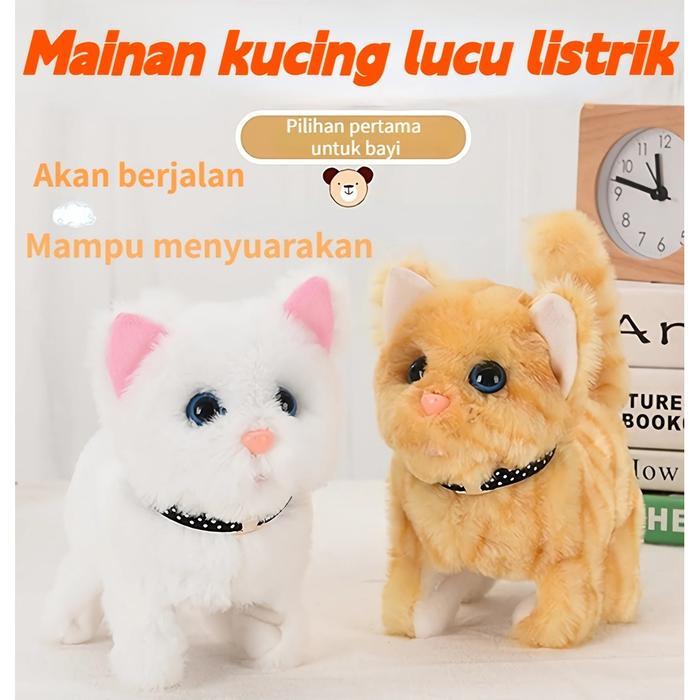 [HADIAU] BONEKA KUCING MUSIKAL BERJALAN AYUNAN BONEKA KUCING BERNYANYI / MAINAN BONEKA KUCING