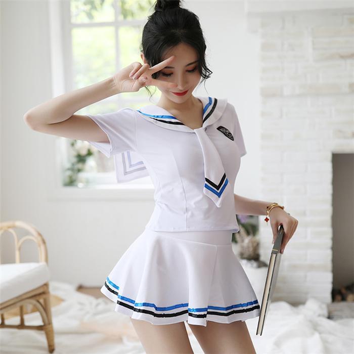 Set Lingerie Wanita Japanese Student Cosplay Seragam Set Seragam Cosplay Pelaut 4A516
