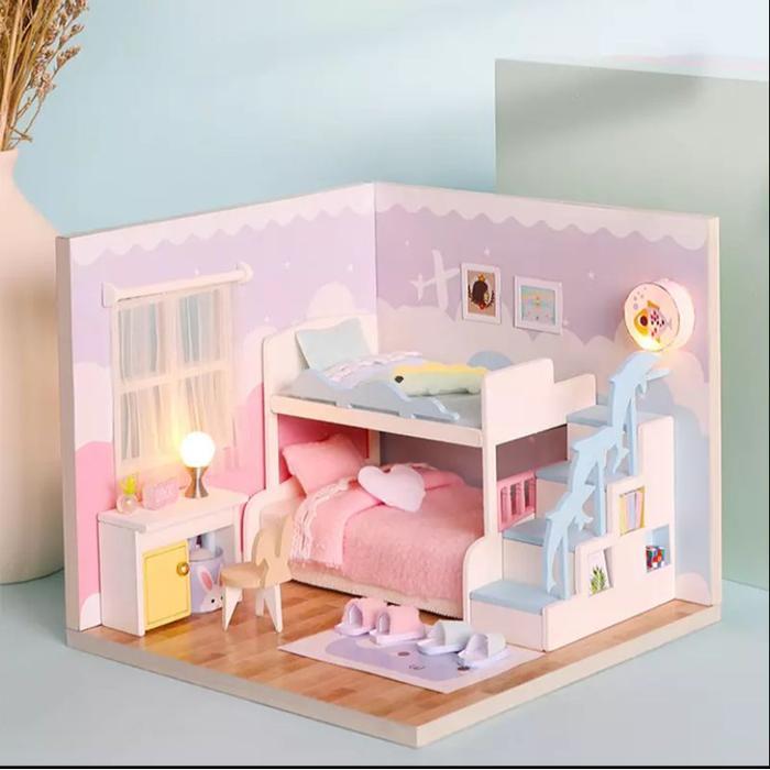 Miniatur Diy Rumah Mini Miniatur Rumah Boneka Miniatur House Doll