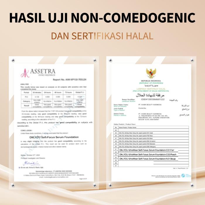 Beli 1gratis 1ONLYOU Serum Foundation Waterproof ori Concealer Untuk Barubt Concealer Foundation 24h