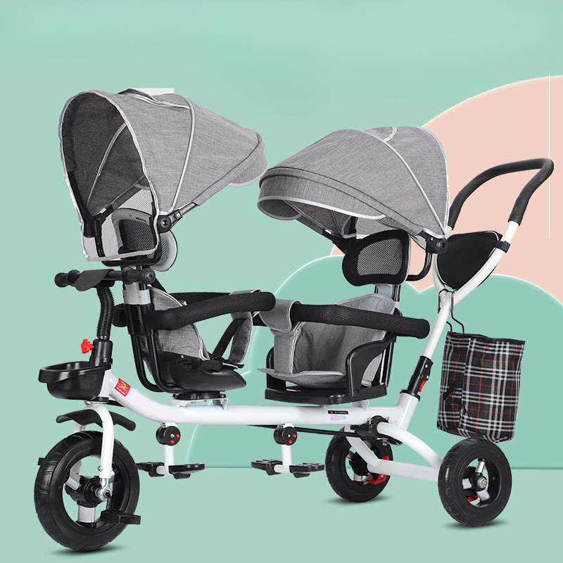 Children's Double Stroller Multifunctional Two-way Baby Stroller Twins Stroller Double Folding