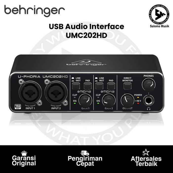 Audio Interface Behringer UMC202HD USB Audio Interface Audiophile Original
