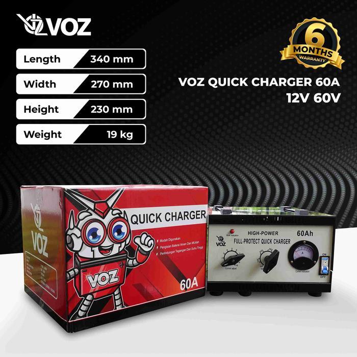 Voz Charger Aki 60A Charger Aki Mobil Charger Baterai Aki