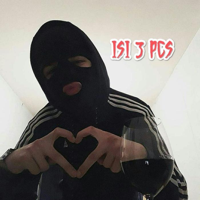 PROMO ISI PCS Paket 3 Kupluk Ninja Rajut Tebal Lubang Tiga Warna Hitam PCS KUPLUK NINJA RAJUT TEBAL 