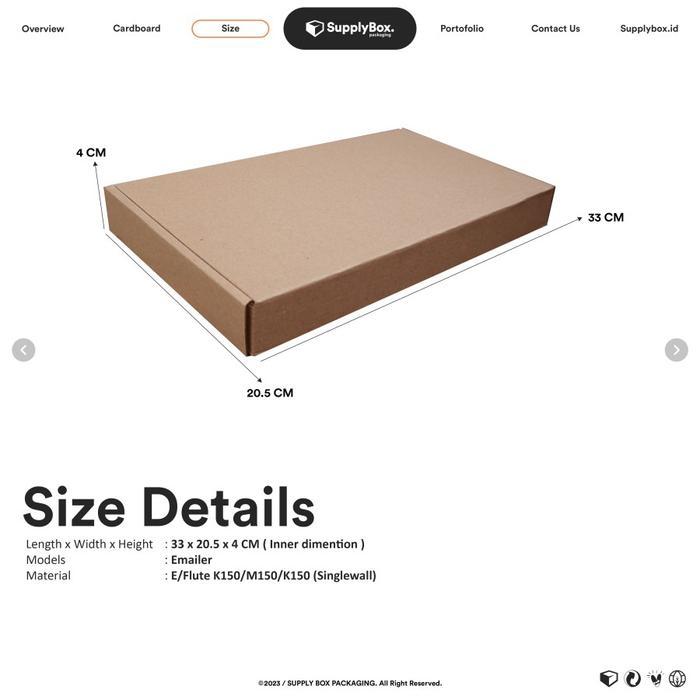 Kardus Box Packing Dokumen A4 - Cocok untuk Arsip, Kantor, dan Pengiriman - 33 x 20.5 x 4, BROWN KRA