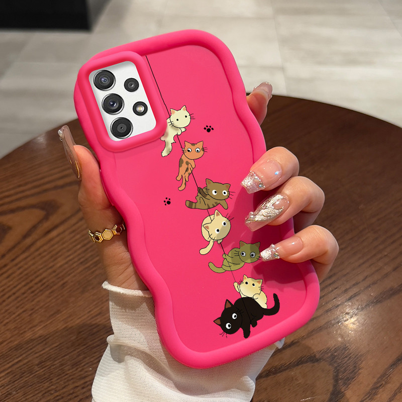 Casing Untuk Samsung A52 4G A52 5G A52s Case Casing pola Kucing lucu Kasing HP ceruk Kesing mewah Ce