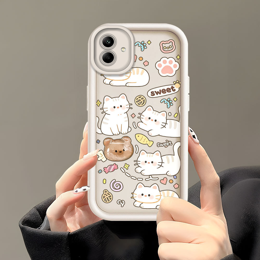 Casing Hp Untuk Compitable With Samsung Galaxy A04 Untuk Kesing Softcase Kucing Kecil Kartun Case DX