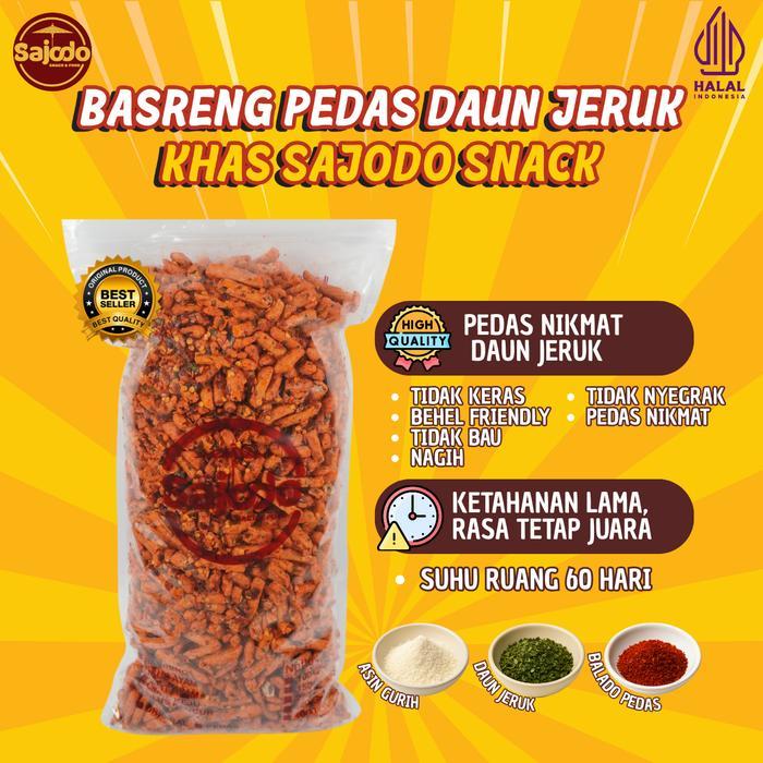 Basreng Sajodo Pedas Daun Jeruk 1 Kg Sajodo Snack & Food Terlaris