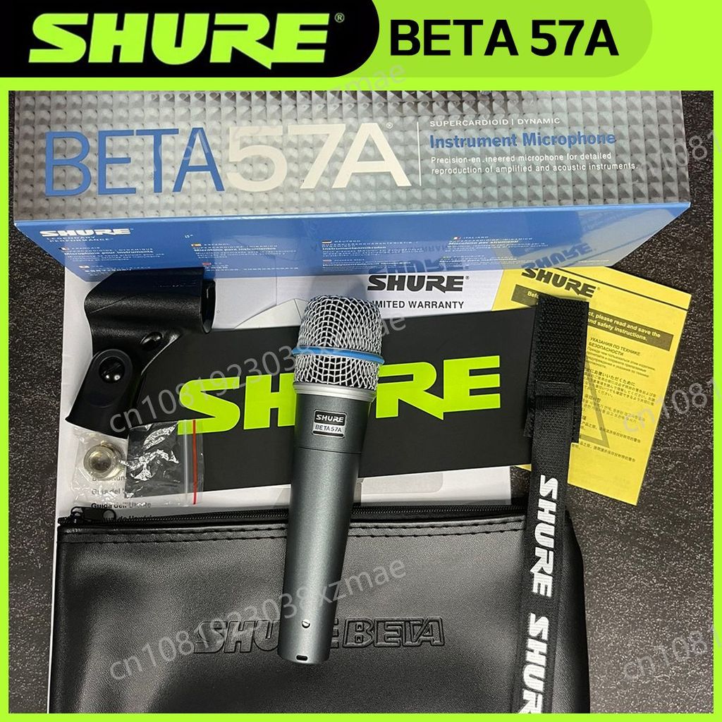 SHURE BETA 57A Wired Microphone Dynamic Cardioid Studio Home Record Handle Mic for Karaoke Music