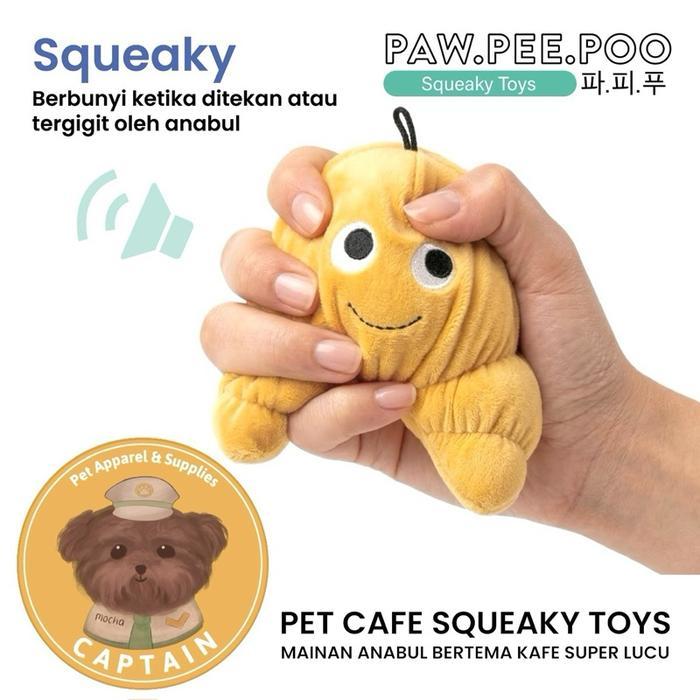 Mainan Anjing Xl Squeaky Toys + Tug Of War Pawpeepoo Sausage Croissant Dog Toys Poodle Corgi Golden