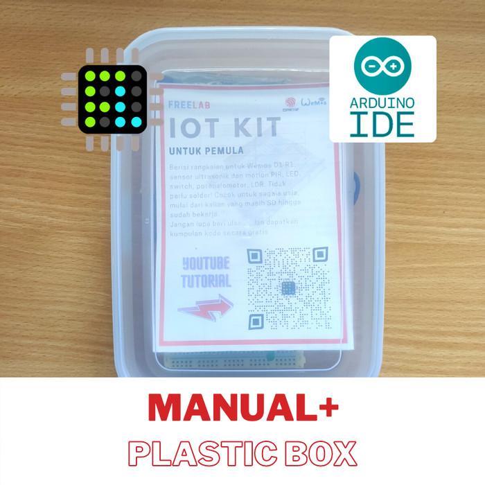 Paket Belajar IoT Kit u/ Pemula dg Wemos D1 + ARDUIN IDE + Blynk App