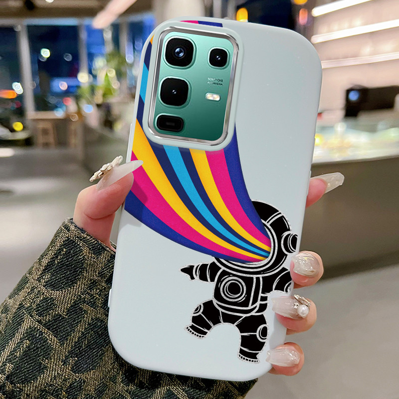 Casing Hp Untuk Infinix Note 50 4G Note 50 Pro 4G Note 50S 5G Note 50X 5G Case Rainbow Astronaut Kas