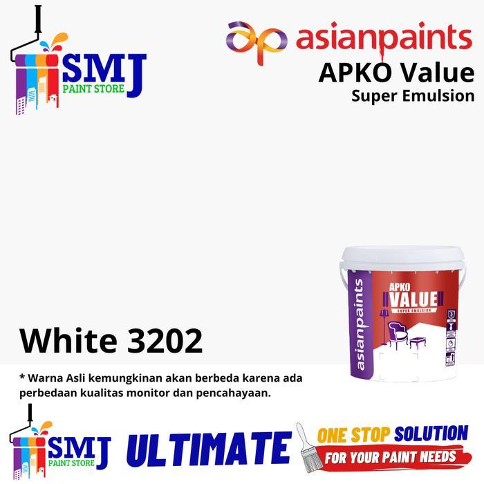 Cat Tembok Interior Asian Paint Apko Value Super White / Putih 25Kg #Gratisongkir