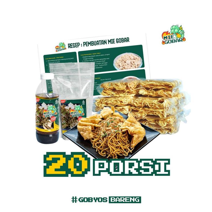 Mie Pedas Ala Gacoan / Wizzmie / Mie Kober - 20 Porsi Grosir Ekonomis Mie Gobar Lengkap Dengan Bumbu