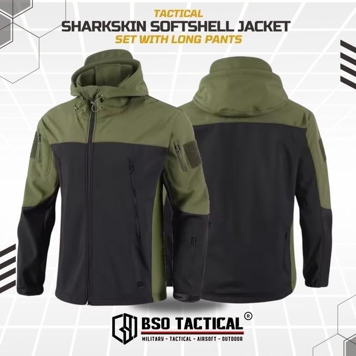 Jaket Celana Outdoor Sharkskin Softshell Jacket Set with Long Pants Outdoor Gear