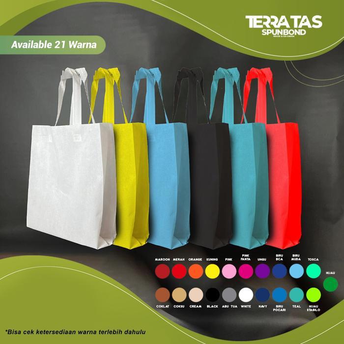 (Paket 100 Pcs) Custom Goodie Bag Sablon 30X40X10 Handle Lipat Samping 75 Gsm Kantong Belanja