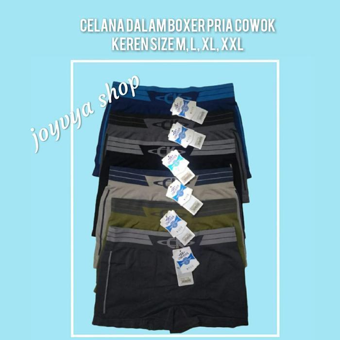Celana dalam boxer pria Cowok Keren size M, L, XL, XXL pakaian dalam