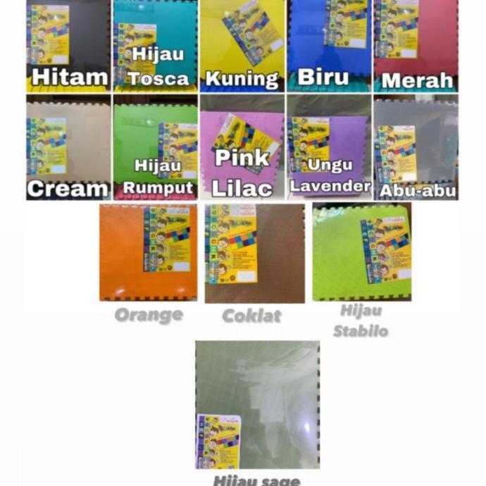 Puzzle Happy Mat Polos - Ukuran 30X30X1 Cm - Karpet Alas Main - Puzzle