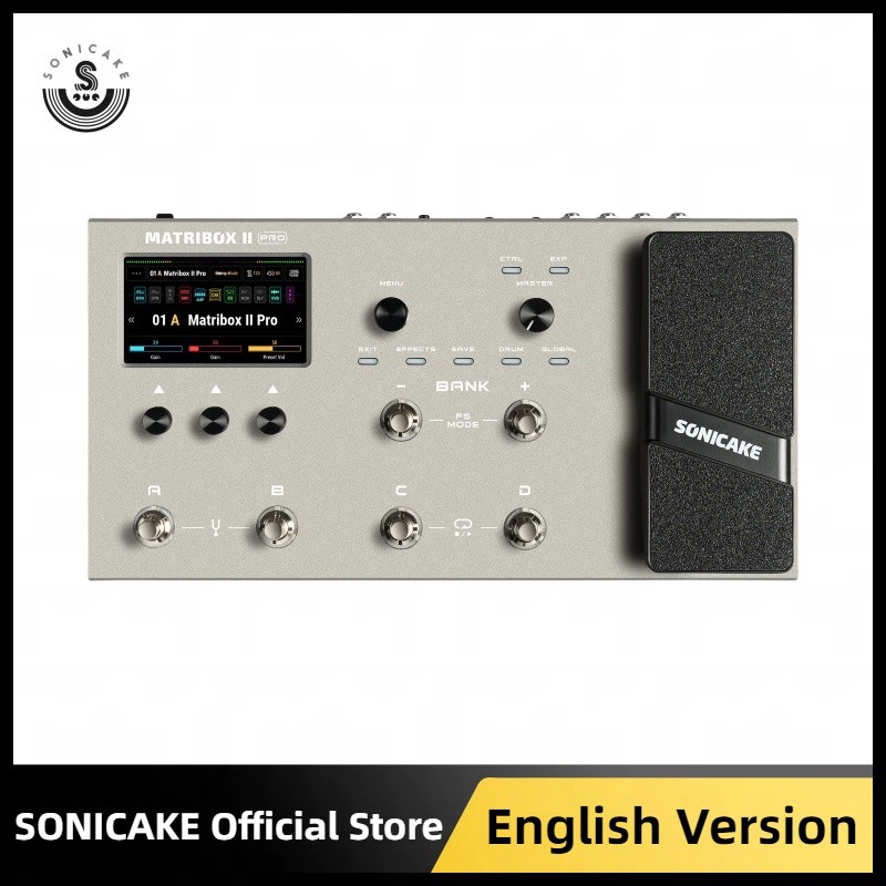 SONICAKE Matribox II Pro 4.3 touch screen Guitar Bass Amp Modeling IR Multi-Effects with Expression