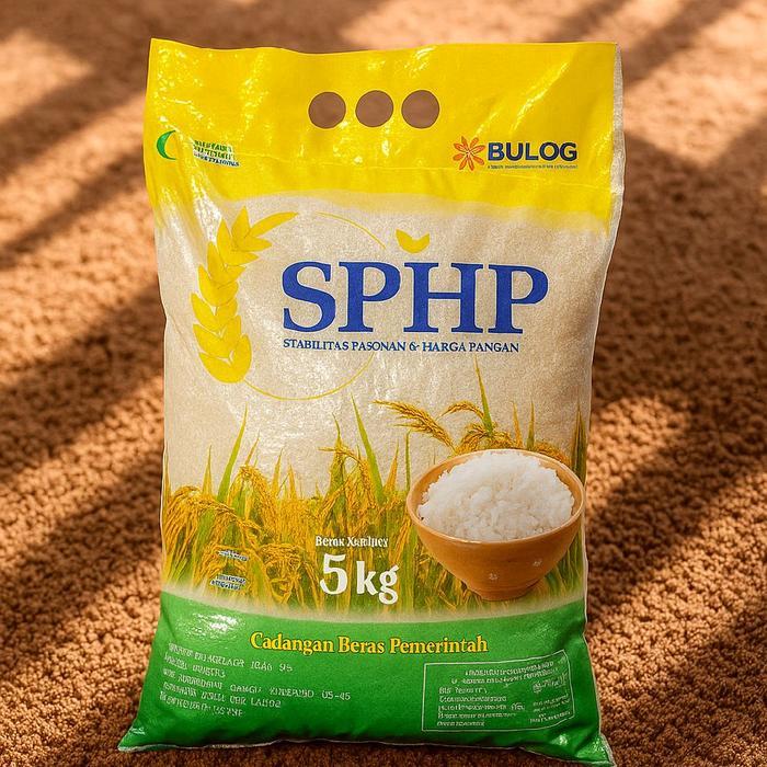beras bulog 5 kg SPHP kualitas medium dimasak dg kadar air sedang ORIGINAL
