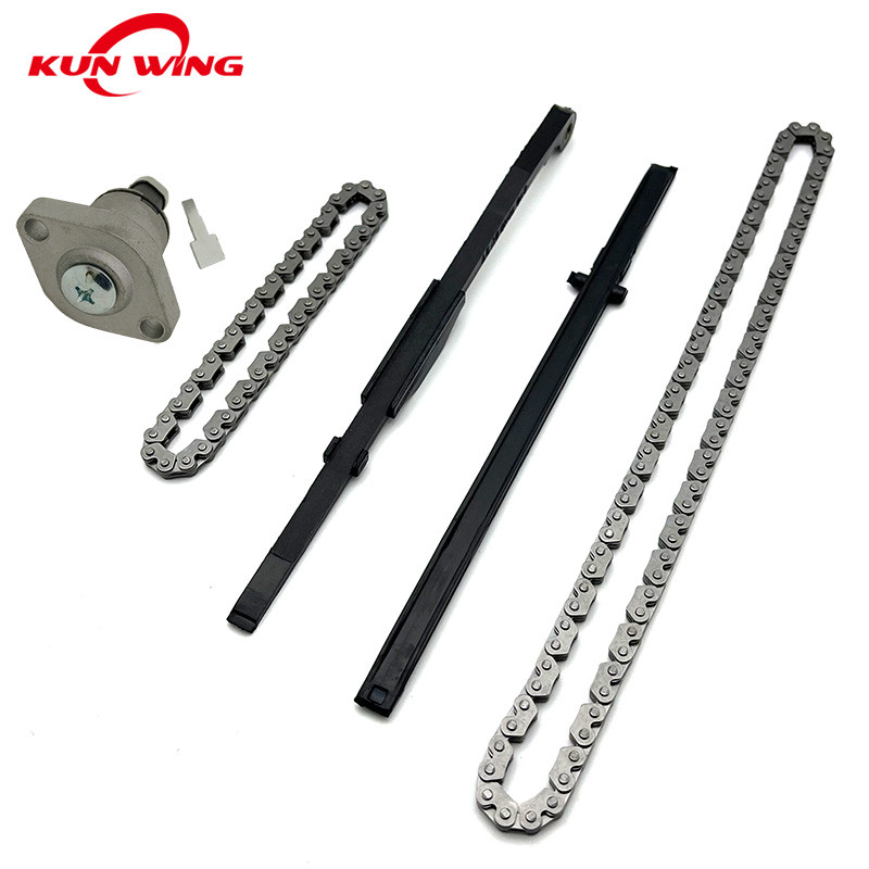 2X3-90L 90-links Engine Timing Chain Kit Guide Tensioner Regulator Oil Pump Chains for Scooter GY6