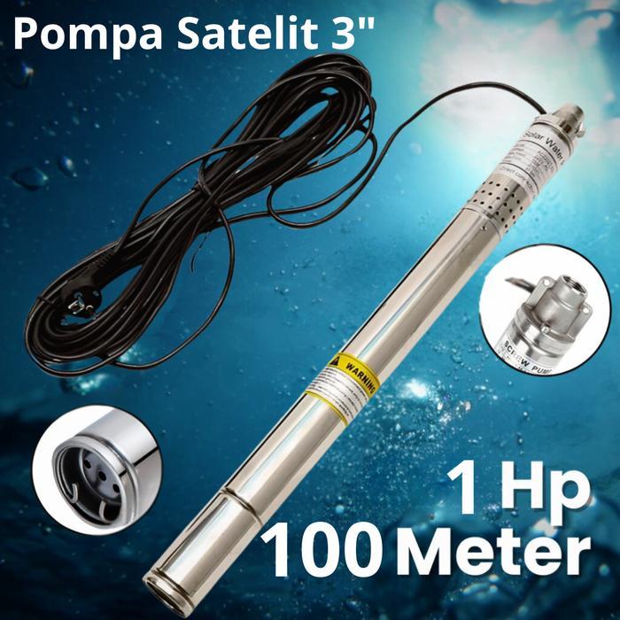 Pompa Satelit Sibel 3" Inch 100 meter Pompa Rendam Sumur Tanam pompa submersibel AC 220V pompa air