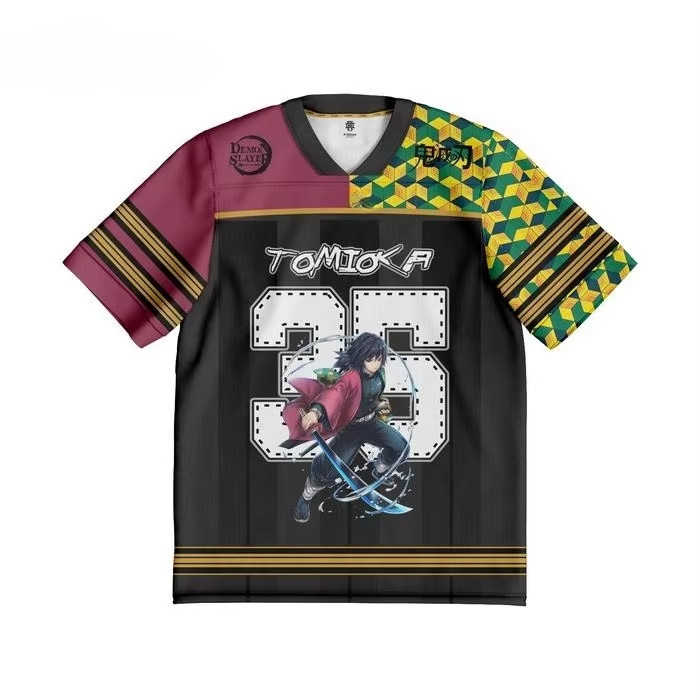 New Demon Slayer Giyu Tomioka Anime Series Number 35 Jersey Oversize Kpop Baseball Hockey Outfit