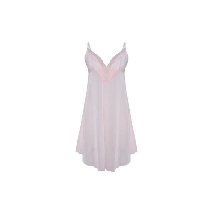 Tulip Christine Peony Pakaian tidur wanita model lingerie floral aksen renda adjustable strap, Cream